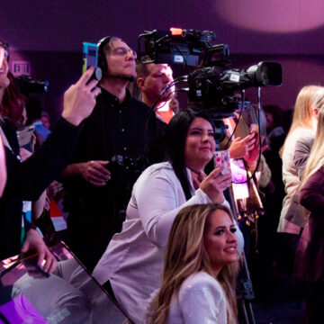 Convention-Photography Coldea Productions capturing attendees photographing the Platinum award ceremony at the Sacramento Convention Center