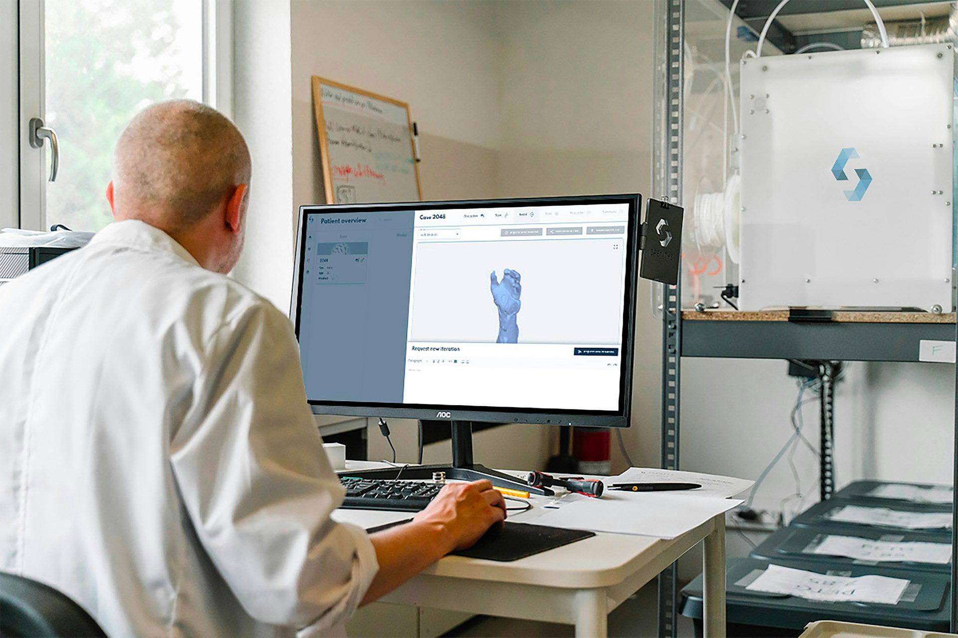 A man practicing animation