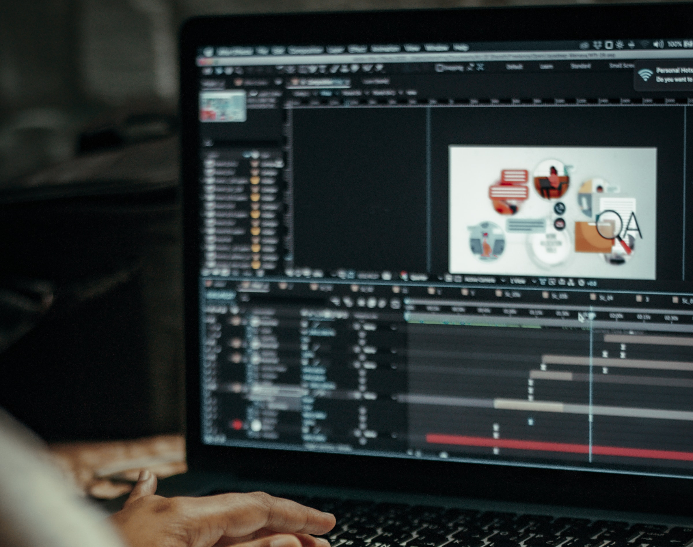 A person working on editing to use animated videos to tell your brand's story